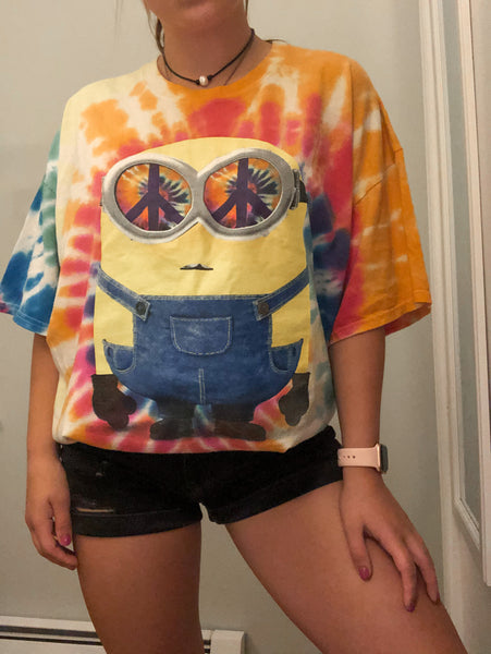 Rainbow Tie Dye Minion Tee