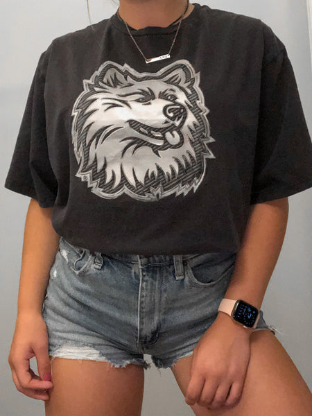 Old UConn Husky Logo Adidas Tee