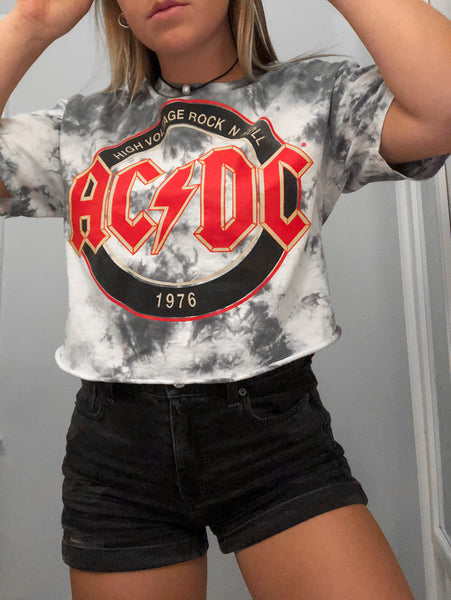 ACDC cropped graphic tee