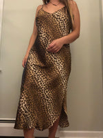 Animal Print Slip Maxi Dress