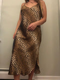 Animal Print Slip Maxi Dress